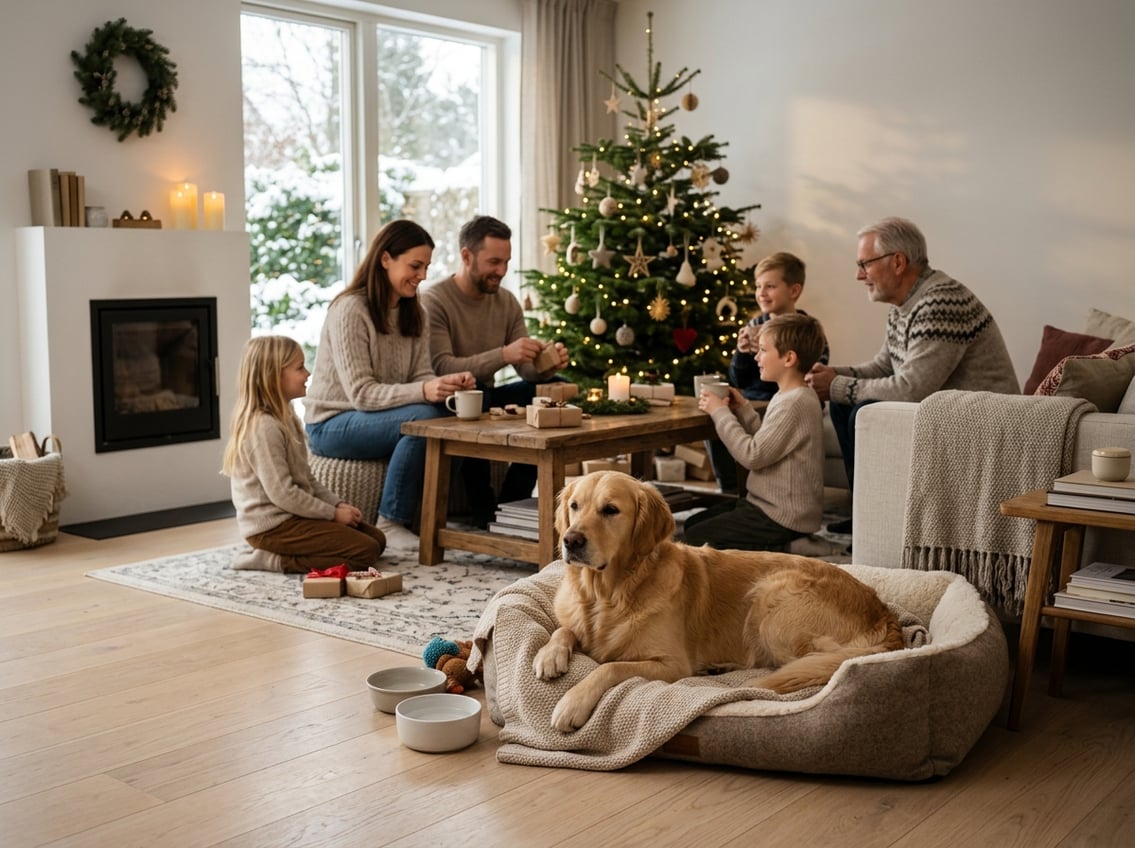 Giv også kæledyret en tryg plads i familiens decemberhygge